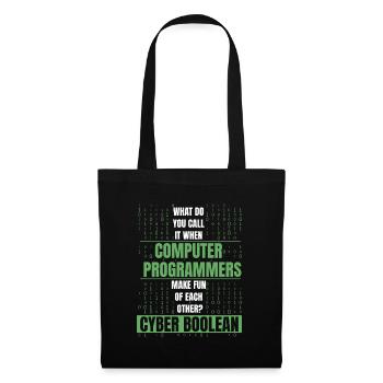 Développeur Coder Programmeur Drôle - Sac en tissu - noir - Devant