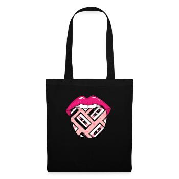 Cassette Audio Cassette Tongue - Sac en tissu - noir - Devant