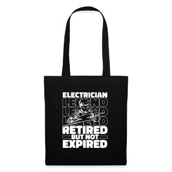Electrician Electronics technician in retirement - Tote Bag - black - Front