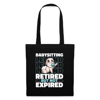 Baby-sitter à la retraite - Sac en tissu - noir - Devant