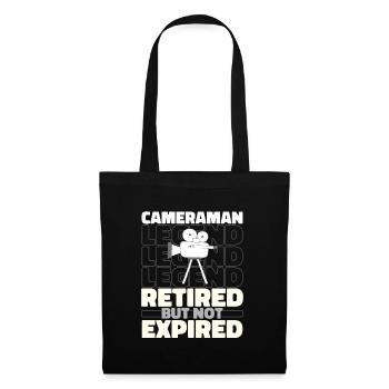 Caméraman à la retraite - Sac en tissu - noir - Devant