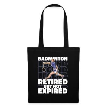 Badminton badminton in retirement - Tote Bag - black - Front