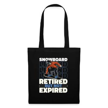 Snowboard Snowboarder Pensioner - Tote Bag - black - Front