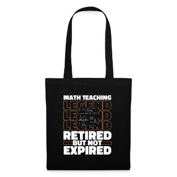 Retraité Math Mathématiques - Sac en tissu - noir - Devant