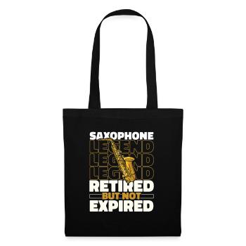 Saxophone Saxophone Retraité - Sac en tissu - noir - Devant