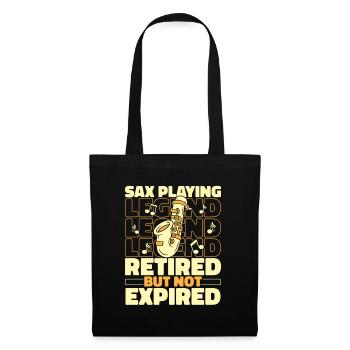 Saxophone Saxophone Retiré - Sac en tissu - noir - Devant