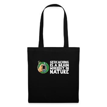 Geocaching is a brain workout in nature - Tote Bag - black - Front