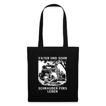 Tournevis père et fils pour la vie - Sac en tissu - noir - Devant