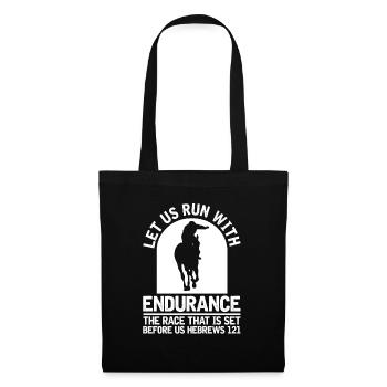 Équitation équestre équitation d'endurance chrétienne - Sac en tissu - noir - Devant