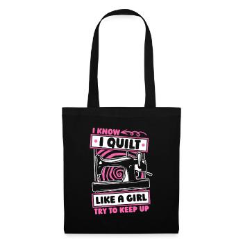 Quilting Girls - Tote Bag - black - Front