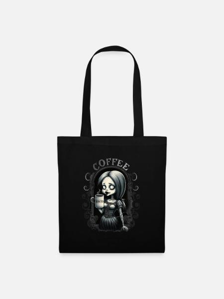 Coffee Addicted - Stoffbeutel - Schwarz
