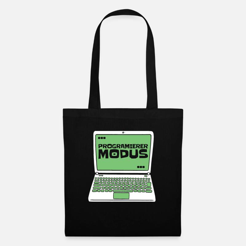 Entwickler Coder Programmierer Laptop - Stoffbeutel - Schwarz