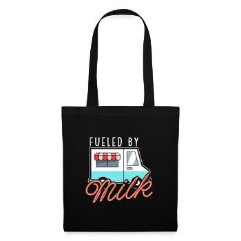 Lait de vache Humour Wagon de lait - Sac en tissu - noir - Devant