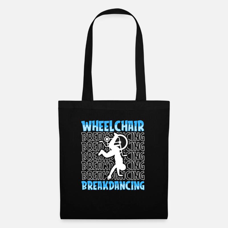 Breakdance Breakdancer Breakdance Fauteuil roulant - Sac en tissu - noir