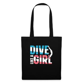 Diving Diver Girls - Tote Bag - black - Front