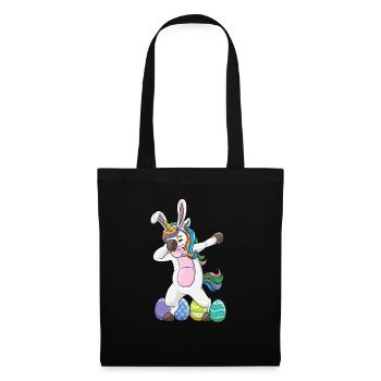 Dabbing Unicorn Easter Rabbit Dab Dance Easter Egg - Tote Bag - black - Front