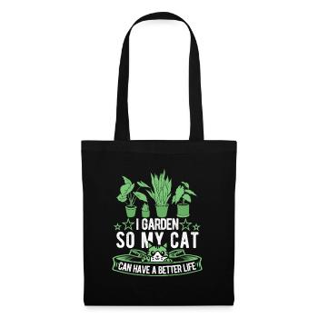 Jardinier amateur Jardin Chat - Sac en tissu - noir - Devant