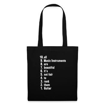 Drôles de musiciens Dictons Instrument de Musique Guitare - Sac en tissu - noir - Devant