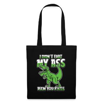 Dinosaur I Didn't Fart My Butt Blew You A Kiss - Tote Bag - black - Front
