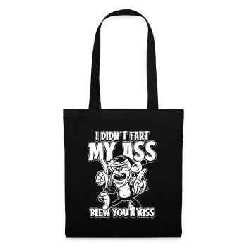 Singe Je n’ai pas pété mes fesses t’a soufflé un baiser - Sac en tissu - noir - Devant