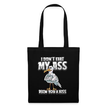 Mouette je n’ai pas pété mes fesses t’a soufflé un baiser - Sac en tissu - noir - Devant