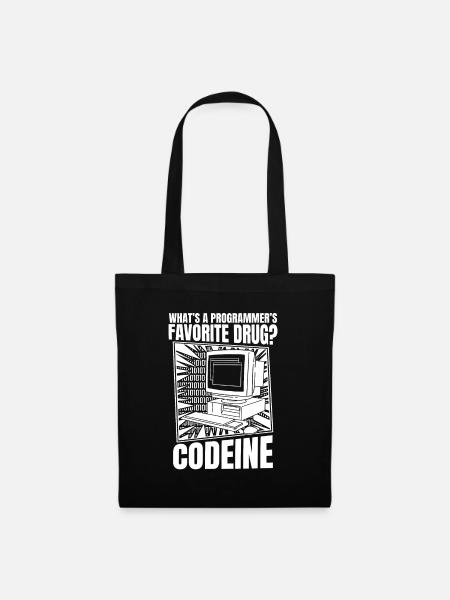 Entwickler Coder Programmierer Computer - Stoffbeutel - Schwarz