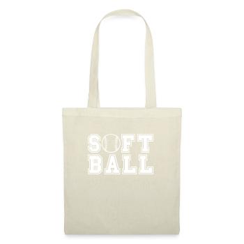 Softball Lustig - Stoffbeutel - Natur - Vorne