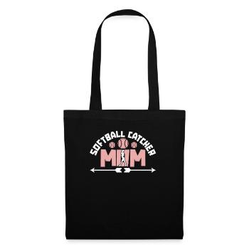 Softball Mère Softball Catcher Maman - Sac en tissu - noir - Devant
