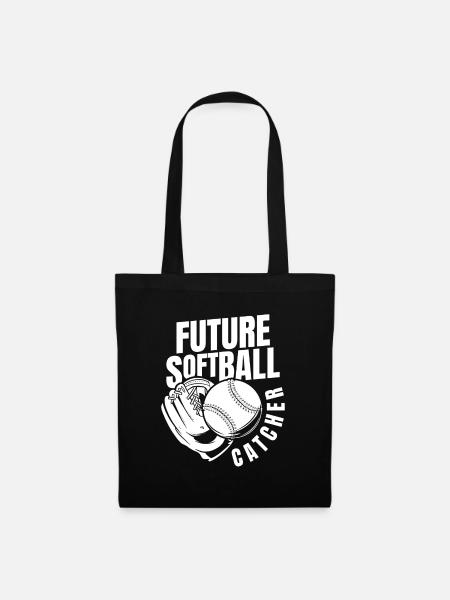 Softball Fänger - Stoffbeutel - Schwarz
