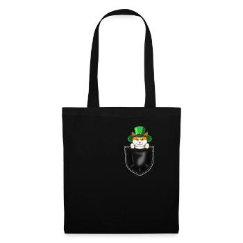 funny St. Paddy's Day cat lover irish party gift - Tote Bag - black - Front