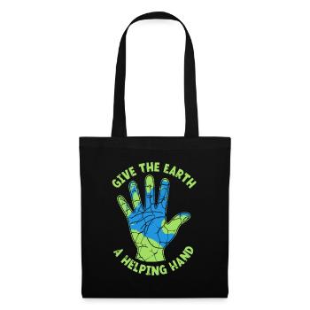 Give The Earth A Helping Hand Nature Lover - Tote Bag - black - Front