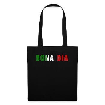 Bona Dia Good Morning Country Italy - Stoffbeutel - Schwarz - Vorne