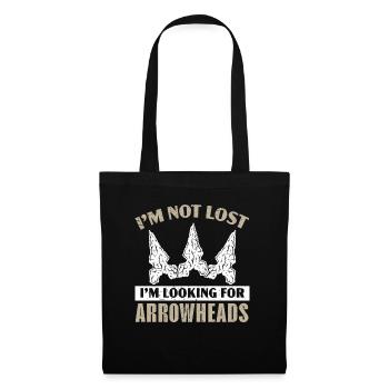 Je ne suis pas perdu Je cherche la chasse aux pointes de flèches - Sac en tissu - noir - Devant
