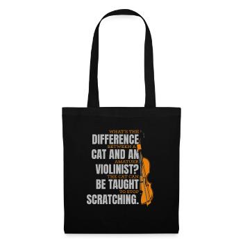 Violin Violin Funny - Tote Bag - black - Front