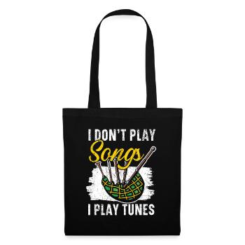 I don't play songs I play melodies music - Tote Bag - black - Front