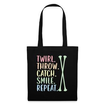 Swirl. Throw. Catch. Smile. Try again. Begged - Tote Bag - black - Front