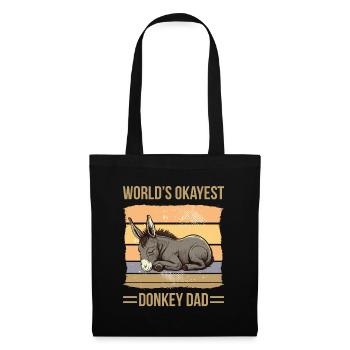World Okayest Donkey Dad - Sac en tissu - noir - Devant