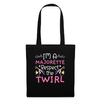 Je suis majorette Respectez le vortex Bato - Sac en tissu - noir - Devant