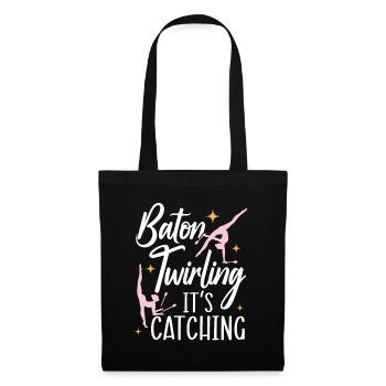 Baton Twirling Es ist fesselnd Baton Twirling - Stoffbeutel - Schwarz - Vorne