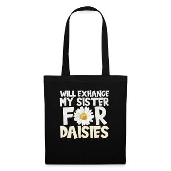 Marguerites de jardin Hobby Gardener - Sac en tissu - noir - Devant