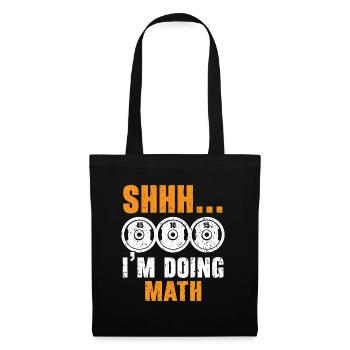 Chut je fais math trainer haltérophilie fitness - Sac en tissu - noir - Devant