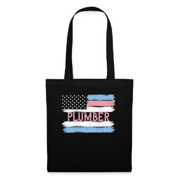 US Pride Heating Engineer Pipe Fitter Gift Idea - Tote Bag - black - Front