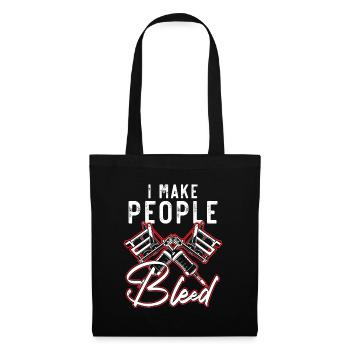 Je fais saigner les gens tatoueur tatoueur - Sac en tissu - noir - Devant