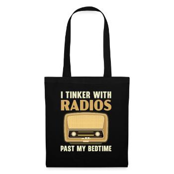 I tinker with radios after bedtime Ham R - Tote Bag - black - Front