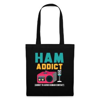 Amateur Opérateur radio Transmission Radio amateur - Sac en tissu - noir - Devant