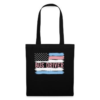 US Pride School Bus Driver Busman Gift Idea - Stoffbeutel - Schwarz - Vorne