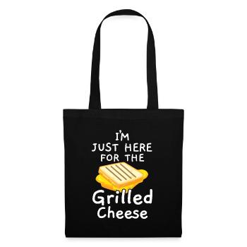 Ich bin nur wegen des gegrillten Käses hier Foodie - Stoffbeutel - Schwarz - Vorne