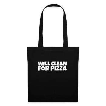Cleaner Janitor Housekeeper Pizza Lover Gift - Sac en tissu - noir - Devant