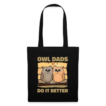 Owl Dads Do It Better - Stoffbeutel - Schwarz - Vorne