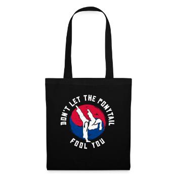 TKD Korean Martial Arts Tae Kwon - Stoffbeutel - Schwarz - Vorne